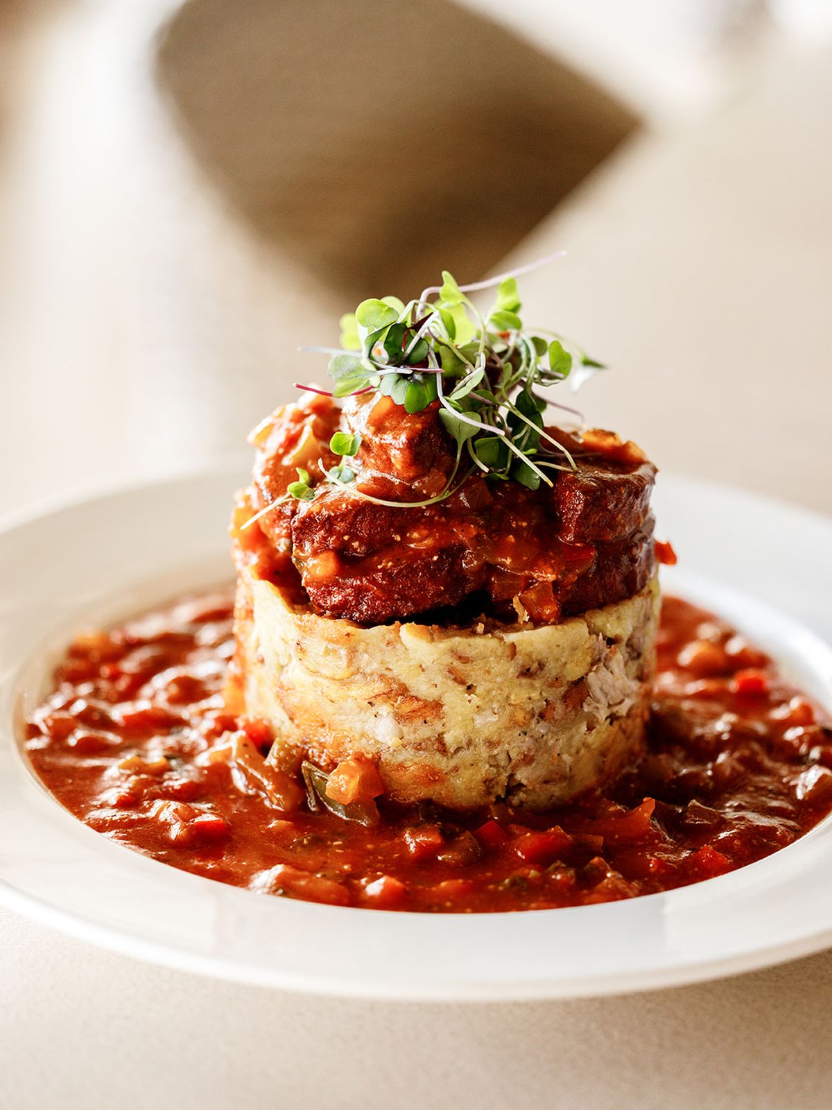 Mofongo de Salami Guisado