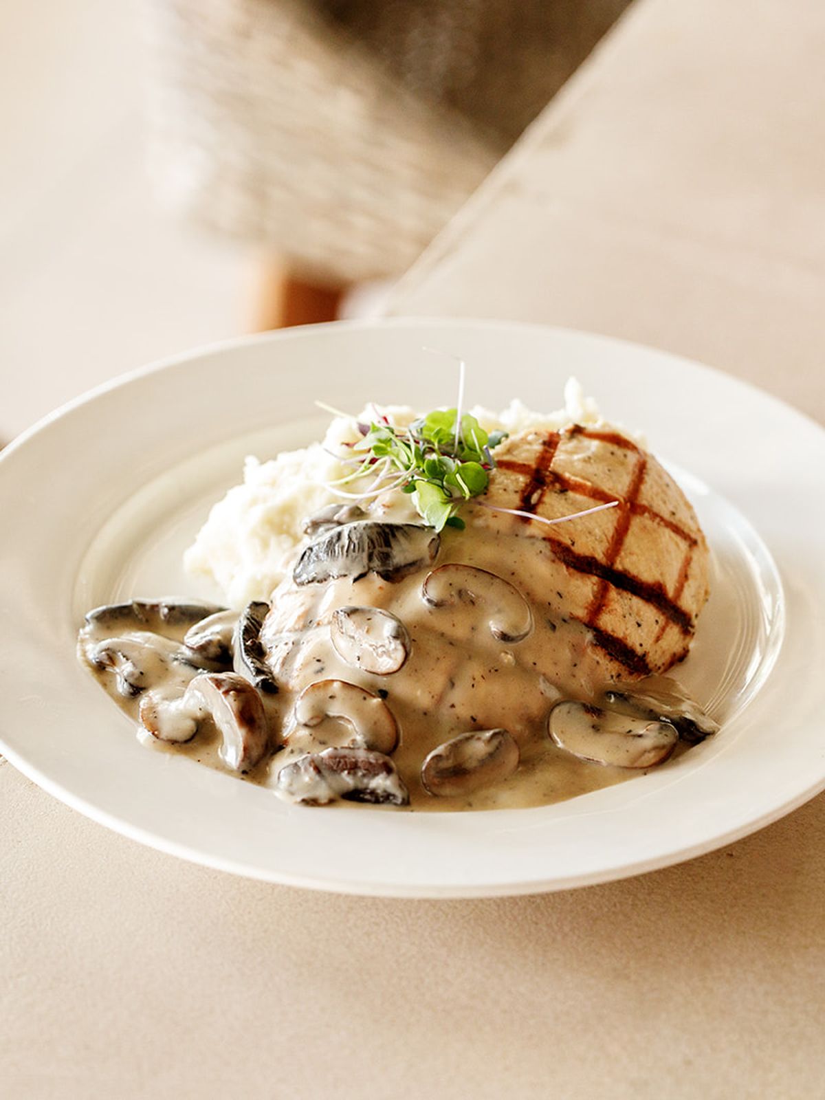 Pollo a la Portobello